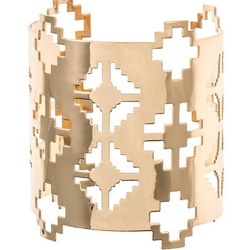 Gold Cut Out Cuff Bracelet